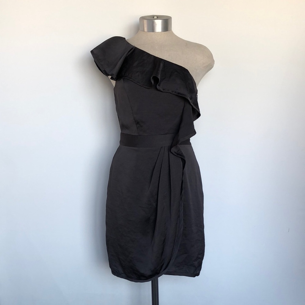 BCBG Charcole Satin Dress. Size 0